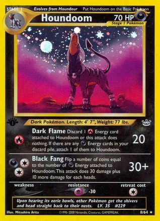 Houndoom 008/64  - 1st Edition Holofoil Neo Revelation - Holo Rare