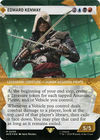 Edward Kenway (Showcase) (Textured Foil) (ACR-269)  Foil - Assassin's Creed: (Showcase) (Borderless)