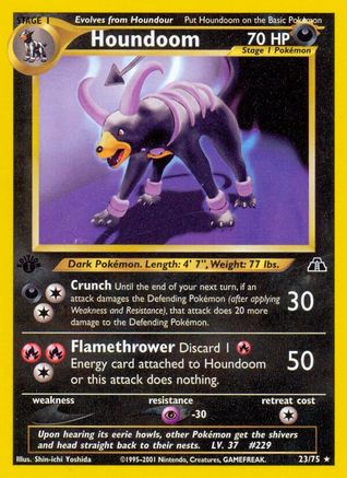 Houndoom (23) 023/75  - Unlimited Neo Discovery - Rare