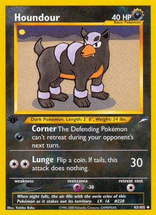 Houndour 043/105  - Unlimited Neo Destiny - Uncommon