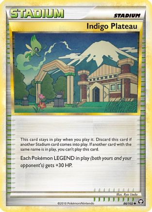 Indigo Plateau 086/102  - Reverse Holofoil Triumphant - Uncommon