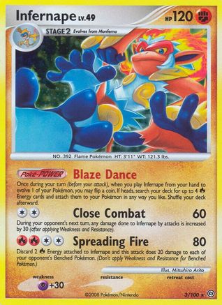 Infernape 003  - Reverse Holofoil Stormfront - Holo Rare