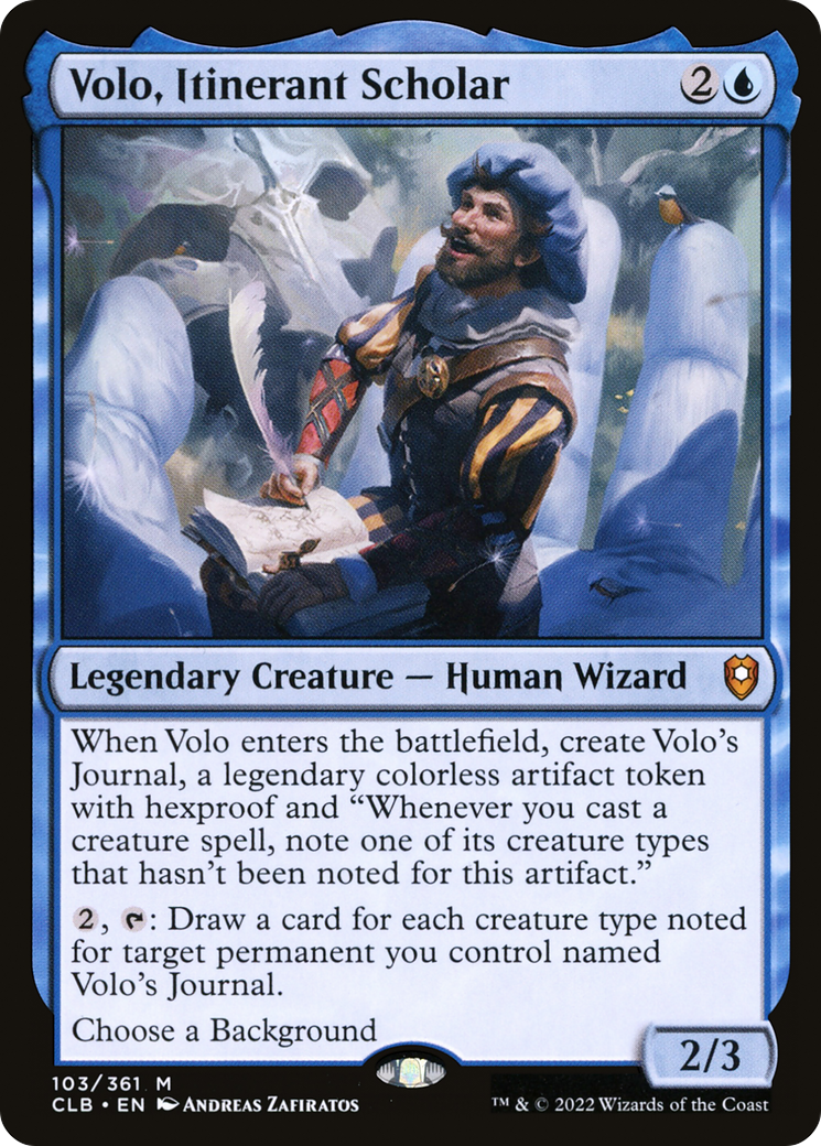 Volo, Itinerant Scholar (CLB-103)  - Commander Legends: Battle for Baldur's Gate