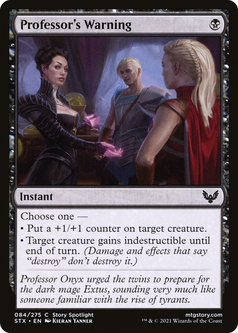 Professor's Warning (STX-084)  Foil - Strixhaven: School of Mages