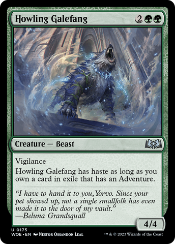 Howling Galefang (WOE-175)  Foil - Wilds of Eldraine