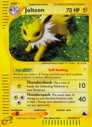 Jolteon (H12) H12  - Holofoil Skyridge - Holo Rare