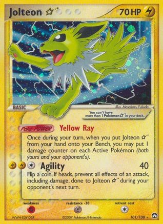 Jolteon Star 101  - Holofoil Power Keepers - Ultra Rare