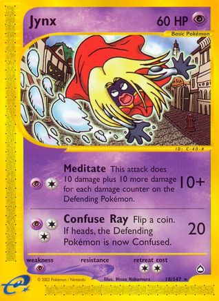 Jynx 018  - Reverse Holofoil Aquapolis - Rare