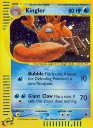 Kingler (15) 015  - Reverse Holofoil Expedition - Holo Rare