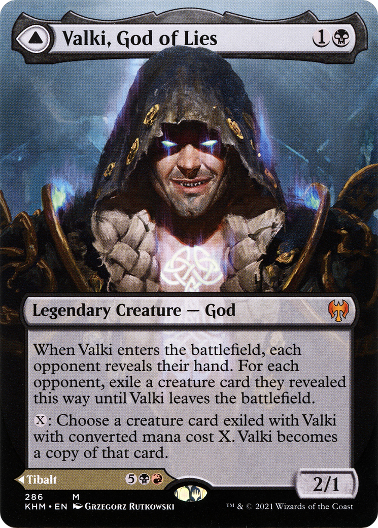Valki, God of Lies (Borderless) (KHM-286) - Kaldheim (Borderless)