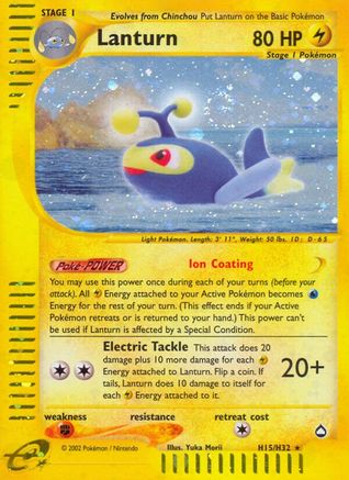 Lanturn (H15) H15  - Holofoil Aquapolis - Holo Rare