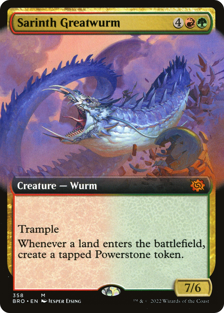 Sarinth Greatwurm (Extended Art) (BRO-358)  - The Brothers' War: (Extended Art)