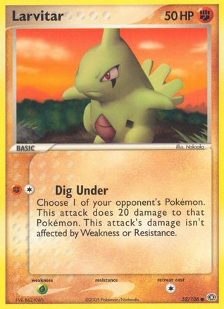 Larvitar 052  Emerald - Common