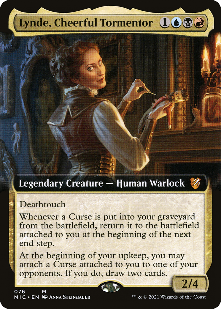 Lynde, Cheerful Tormentor (Extended Art) (MIC-076)  - Midnight Hunt Commander: (Extended Art)
