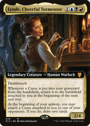 Lynde, Cheerful Tormentor (Extended Art) (MIC-076)  - Midnight Hunt Commander: (Extended Art)