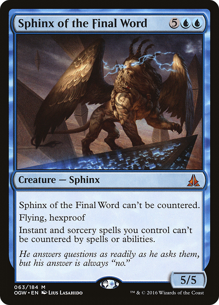 Sphinx of the Final Word (OGW-063)  Foil - Oath of the Gatewatch
