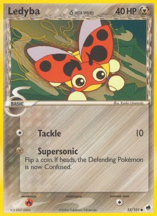 Ledyba (Delta Species) 053/101  Dragon Frontiers - Common