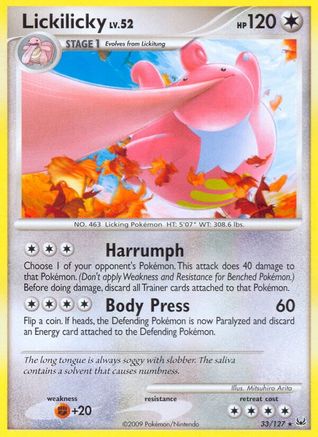 Lickilicky 033  - Reverse Holofoil Platinum - Rare