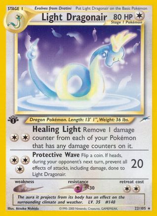 Light Dragonair 022/105  - 1st Edition Neo Destiny - Rare