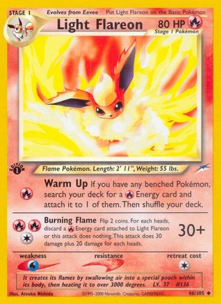 Light Flareon 046/105  - Unlimited Neo Destiny - Uncommon