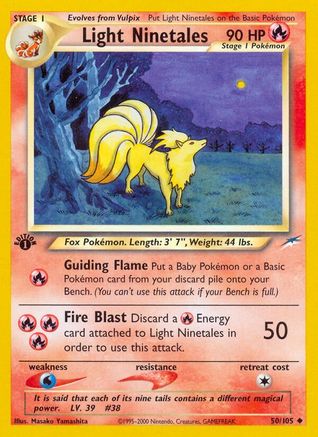 Light Ninetales 050/105  - 1st Edition Neo Destiny - Uncommon