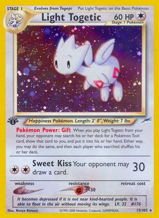Light Togetic 015  - Unlimited Holofoil Neo Destiny - Holo Rare