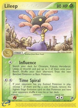 Lileep 042/100  - Reverse Holofoil Sandstorm - Uncommon