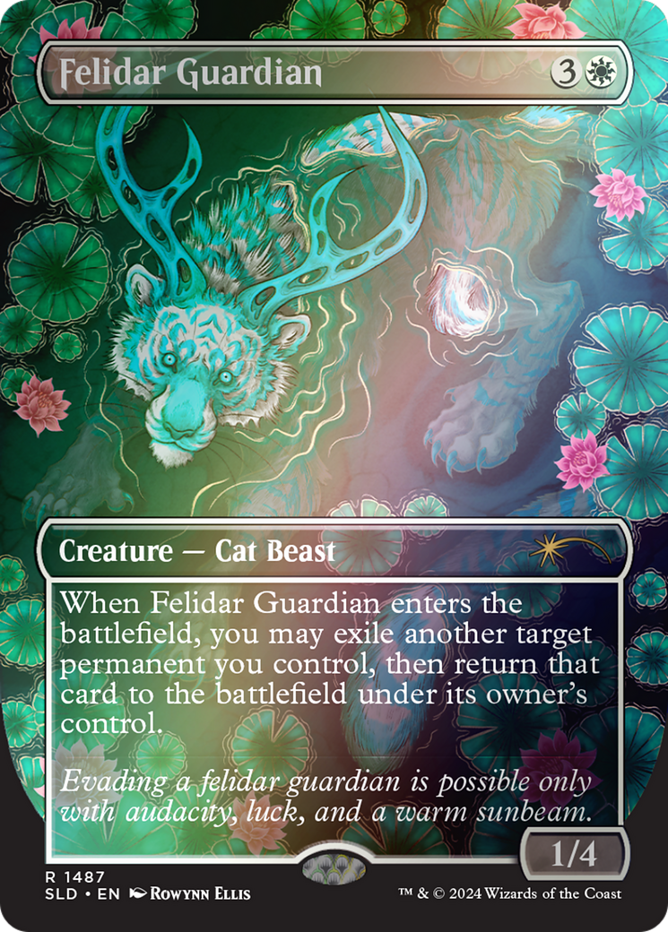 Felidar Guardian (Rainbow Foil) (SLD-1487★) - Secret Lair Drop (Borderless) Foil