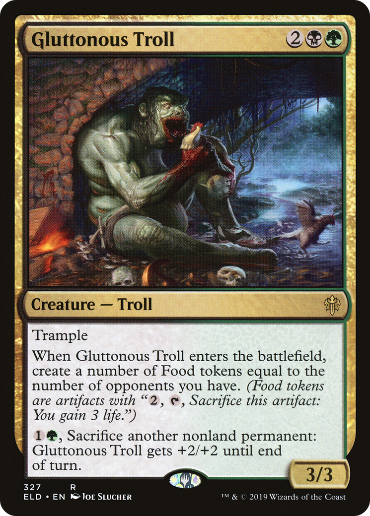 Gluttonous Troll (ELD-327)  - Throne of Eldraine