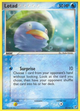 Lotad 035/107  - Reverse Holofoil Deoxys - Uncommon