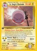 Lt. Surge's Electrode 052/132  - 1st Edition Gym Challenge - Uncommon