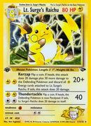 Lt. Surge's Raichu 011/132  - 1st Edition Holofoil Gym Challenge - Holo Rare