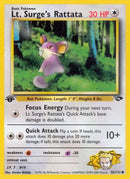 Lt. Surge's Rattata 085/132  - 1st Edition Gym Challenge - Common