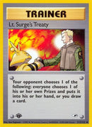 Lt. Surge's Treaty 112/132  - 1st Edition Gym Heroes - Uncommon