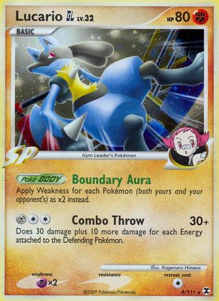 Lucario GL 008  - Reverse Holofoil Rising Rivals - Holo Rare