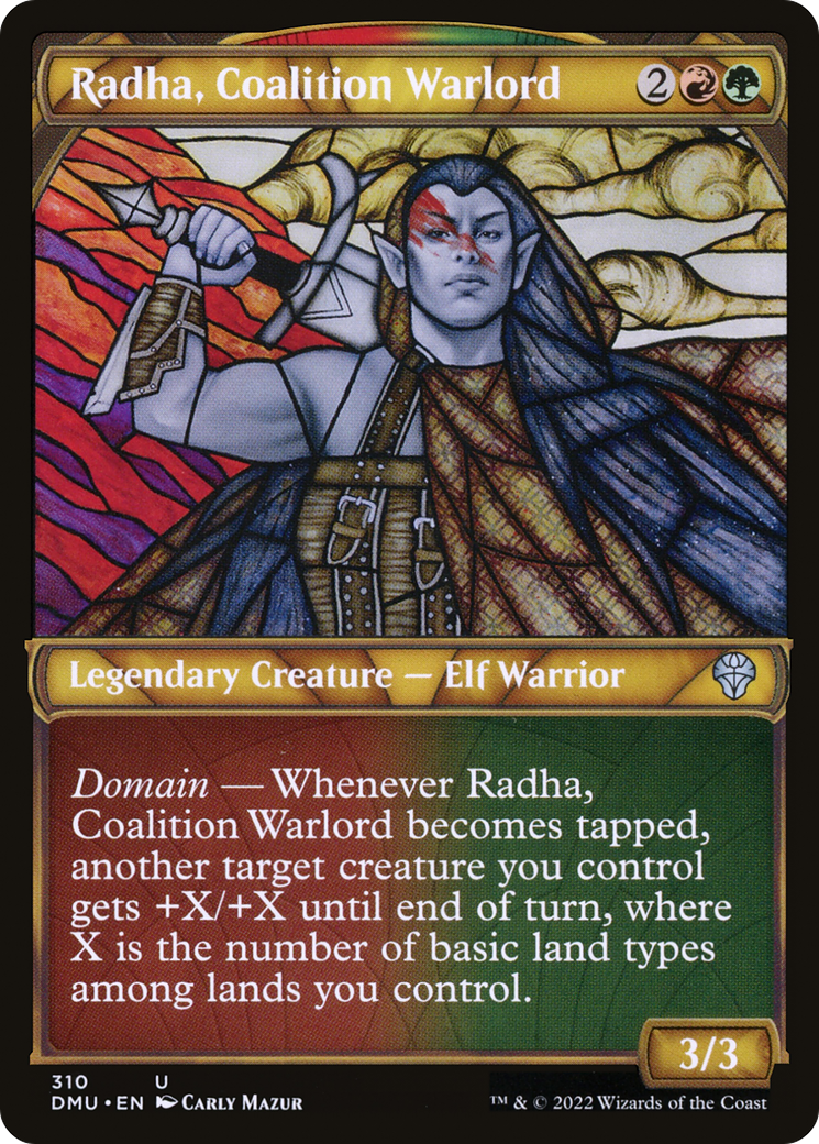 Radha, Coalition Warlord (Showcase) (DMU-310)  - Dominaria United: (Showcase)