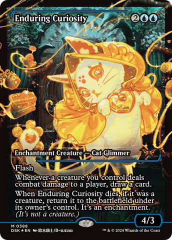 Enduring Curiosity (Showcase) (DSK-388)  Foil - Duskmourn: House of Horror: (Showcase)