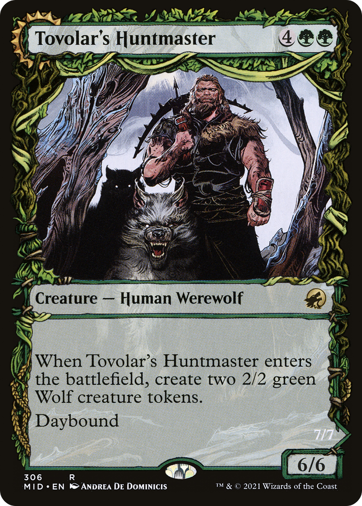Tovolar's Huntmaster (Showcase) (MID-306)  - Innistrad: Midnight Hunt: (Showcase, Double Faced Transform)
