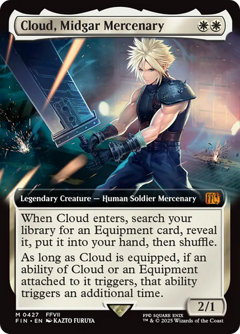 Cloud, Midgar Mercenary (Extended Art) (FIN-427)  Foil - FINAL FANTASY: (Extended Art)