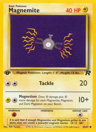 Magnemite 060/82  - 1st Edition Team Rocket - Common