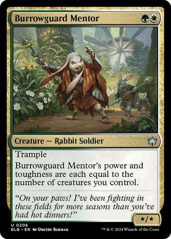 Burrowguard Mentor (BLB-206)  Foil - Bloomburrow
