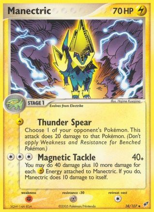 Manectric 038/107  - Reverse Holofoil Deoxys - Uncommon
