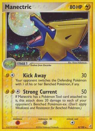 Manectric 008/100  - Reverse Holofoil Crystal Guardians - Holo Rare