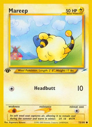 Mareep 075/105  - 1st Edition Neo Destiny - Common