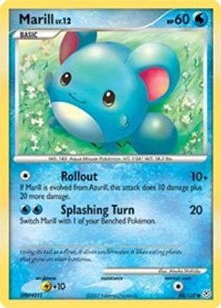 Marill 088/130  - Reverse Holofoil Diamond and Pearl - Common