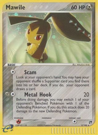 Mawile 009/100  - Reverse Holofoil Sandstorm - Holo Rare
