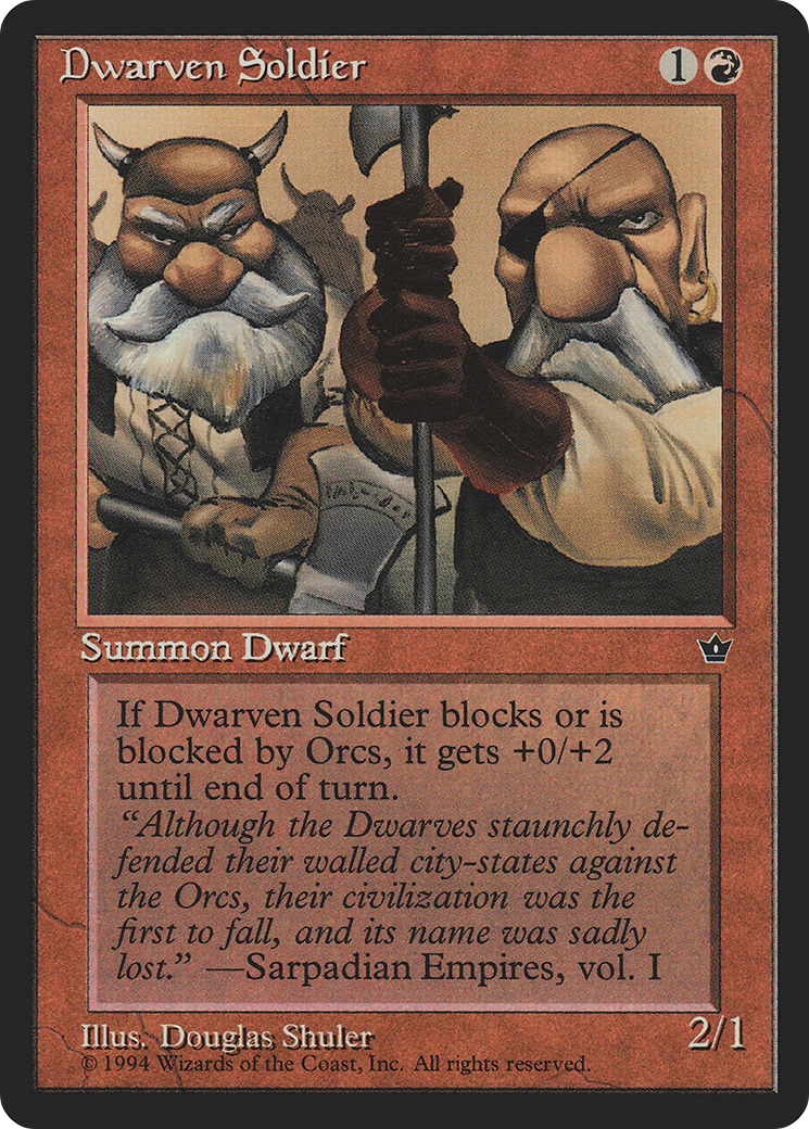 Dwarven Soldier (Shuler) (FEM-)  - Fallen Empires