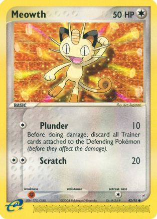 Meowth 042/95  - Reverse Holofoil Team Magma vs Team Aqua - Common