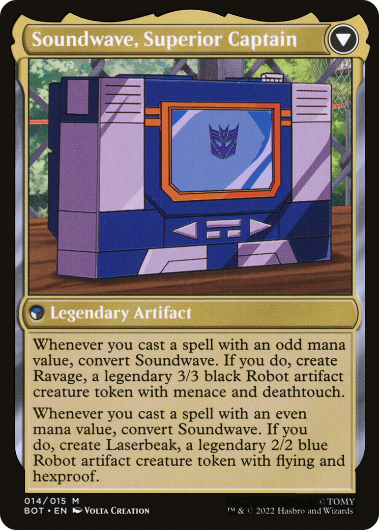 Soundwave, Sonic Spy (BOT-014)  Foil - Transformers: (convertdfc)
