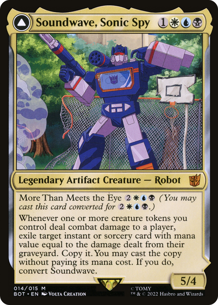 Soundwave, Sonic Spy (BOT-014)  Foil - Transformers: (convertdfc)